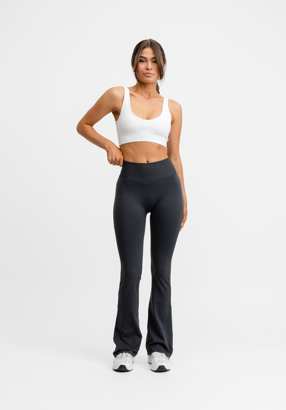Seamless Flare Tights Dark Grey