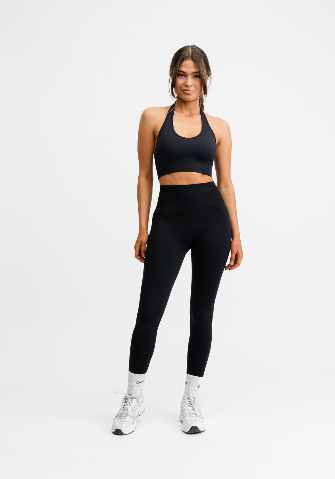 Seamless Scrunch Tights Black
