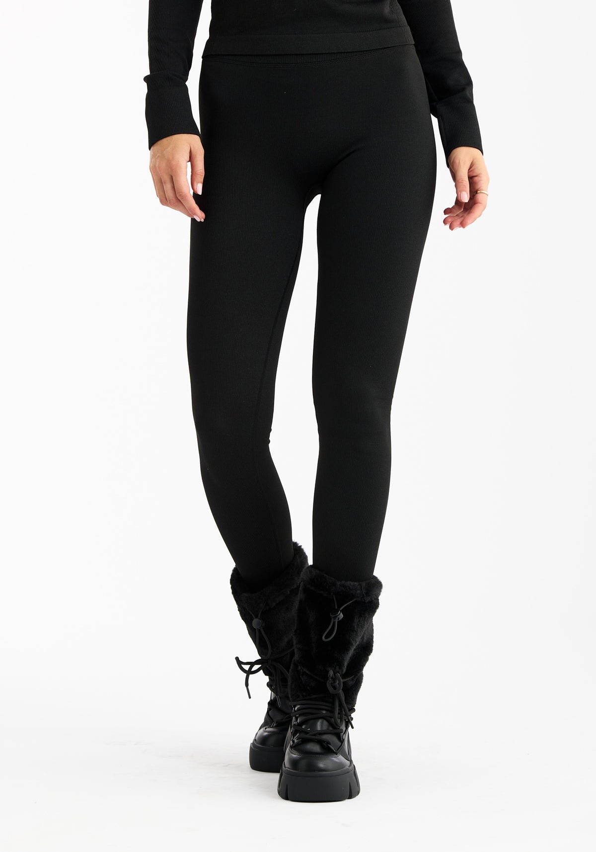 Seamless Base Layer Tights Black Après