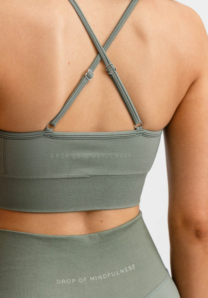 Signature Seamless Sports Bra Agave Green