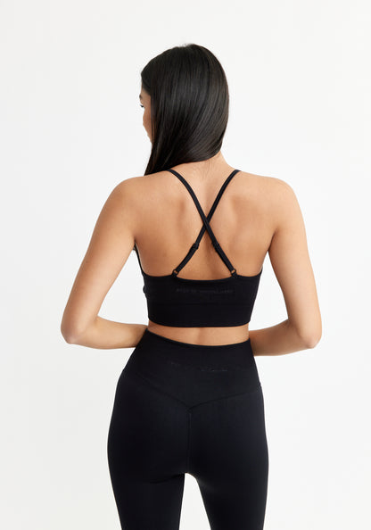 Signature Seamless Sports Bra Black