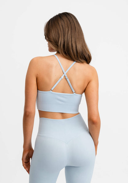 Signature Seamless Sports Bra Light Blue