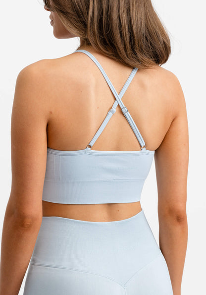 Signature Seamless Sports Bra Light Blue