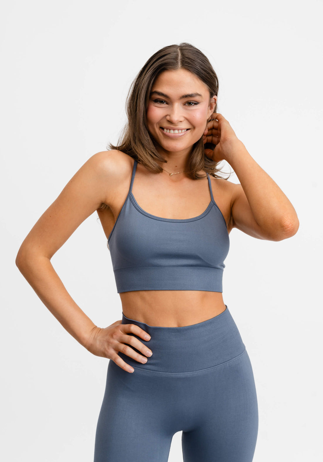 Signature Seamless Sports Bra Navy