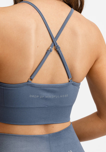 Signature Seamless Sports Bra Navy