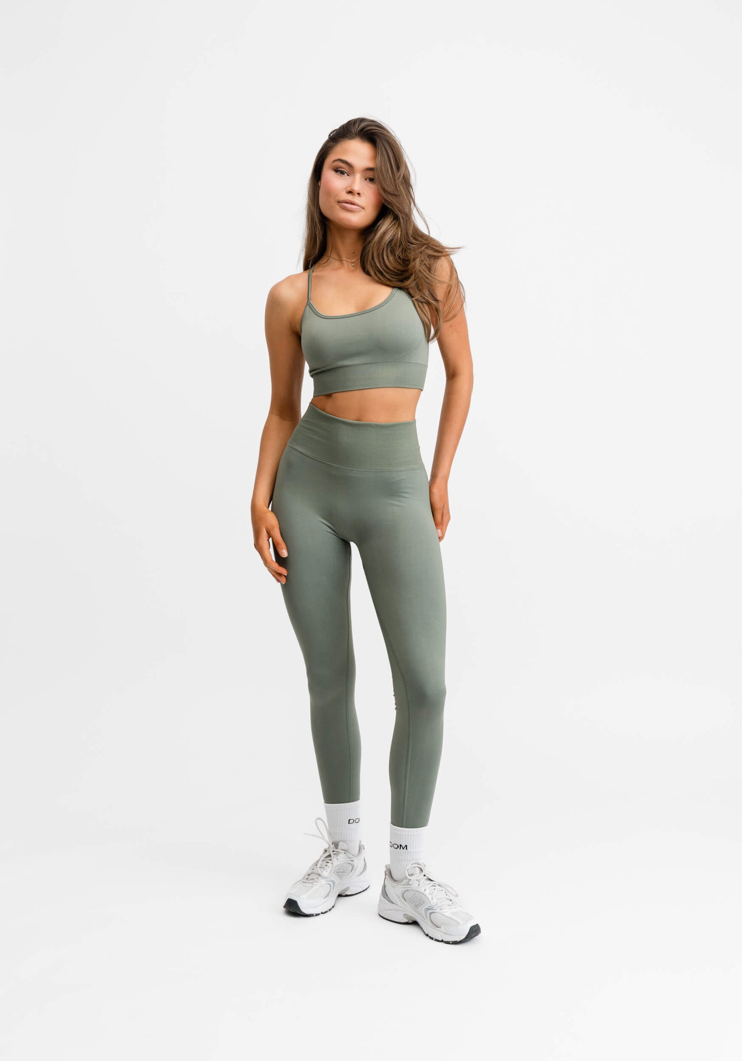 Signature Seamless Tights Agave Green