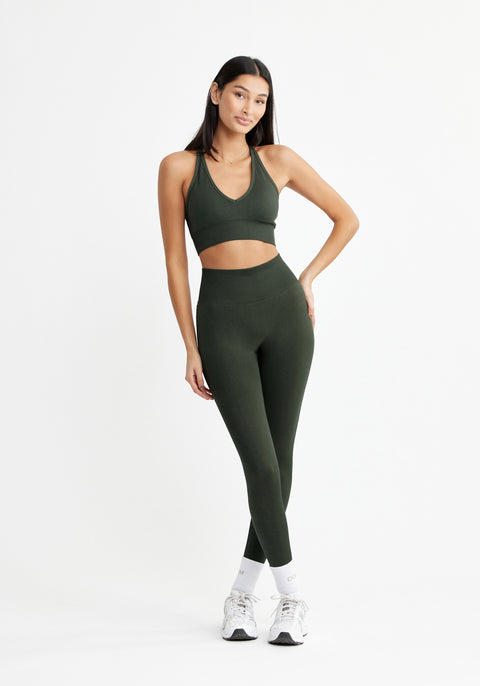 Signature Seamless Tights Dark Green