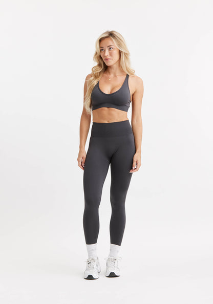 Signature Seamless V Shape Sports Bra Iron Grey