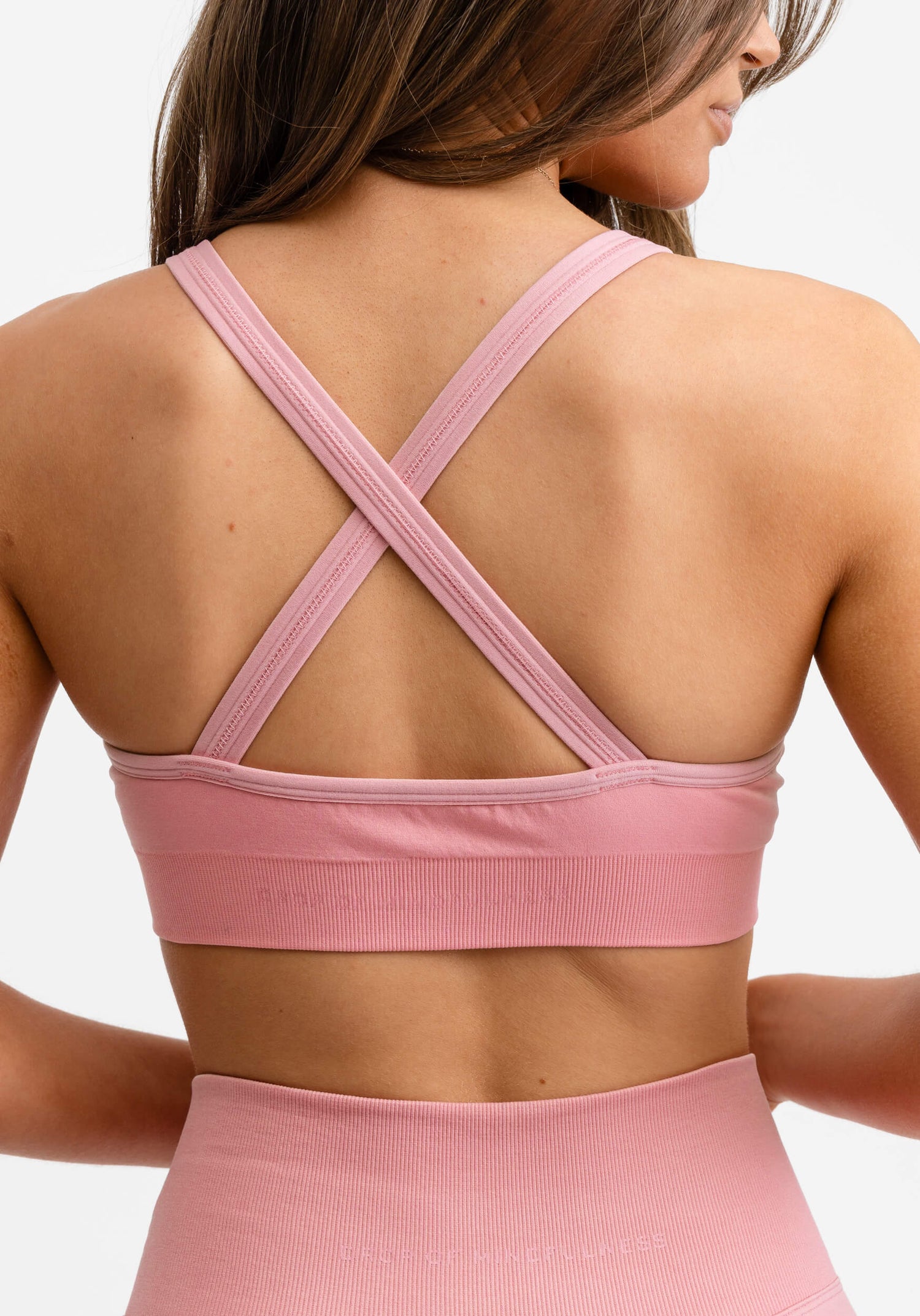 Signature Seamless V Shape Sports Bra Nostalgic Pink