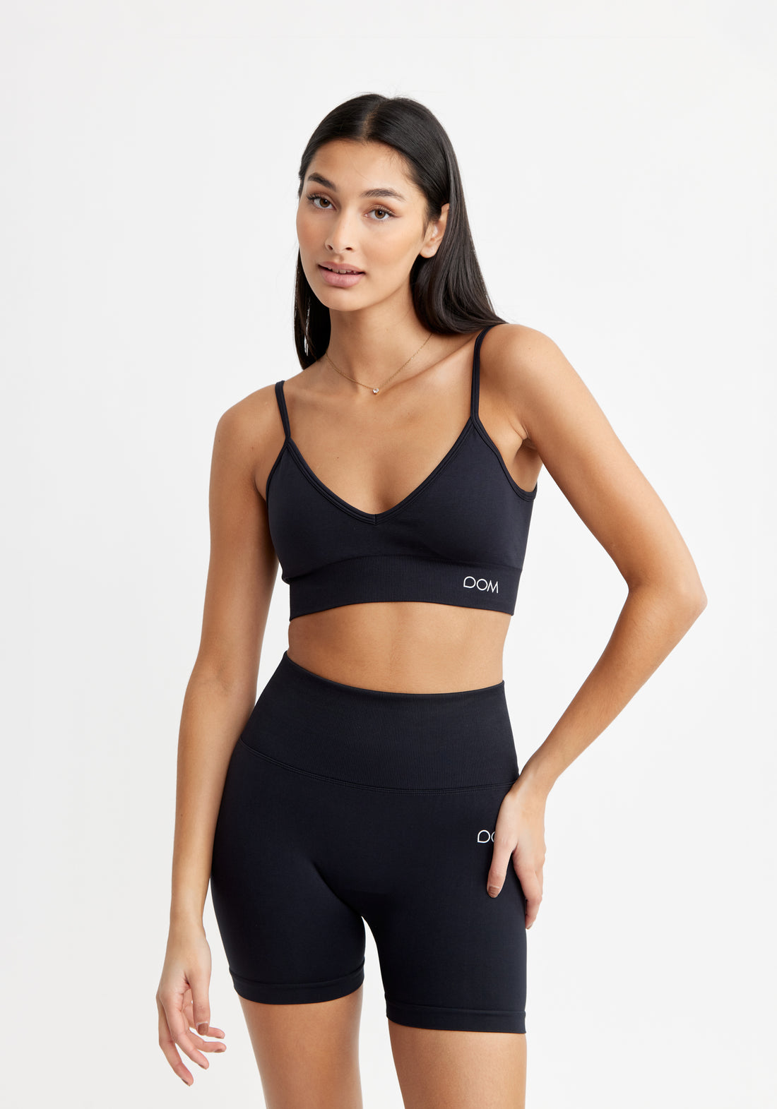 V Shape Seamless Sports Bra Black