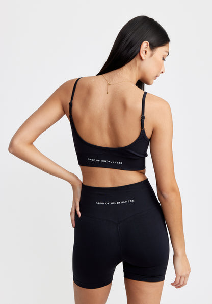 V Shape Seamless Sports Bra Black